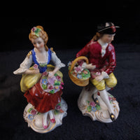 Thumbnail for Antique Porcelain Victorian Figurine Pair 5