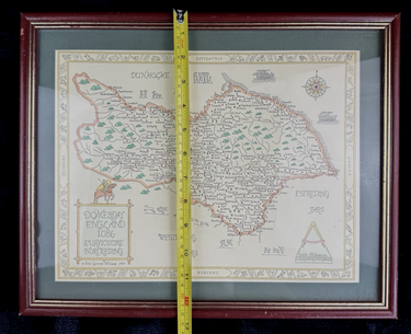 Domesday England 1086 framed Map - Euruicscire Nortreding by Garnons Williams.1