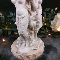 Thumbnail for Vintage Hindu Temple Dancer Sculpture Vase – Ornate Goddess Figurine, Damaged8