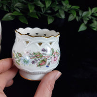 Thumbnail for Aynsley porcelain Wild Tudor 2 set of Lidded Jar & Candle Holder Bone China Made14