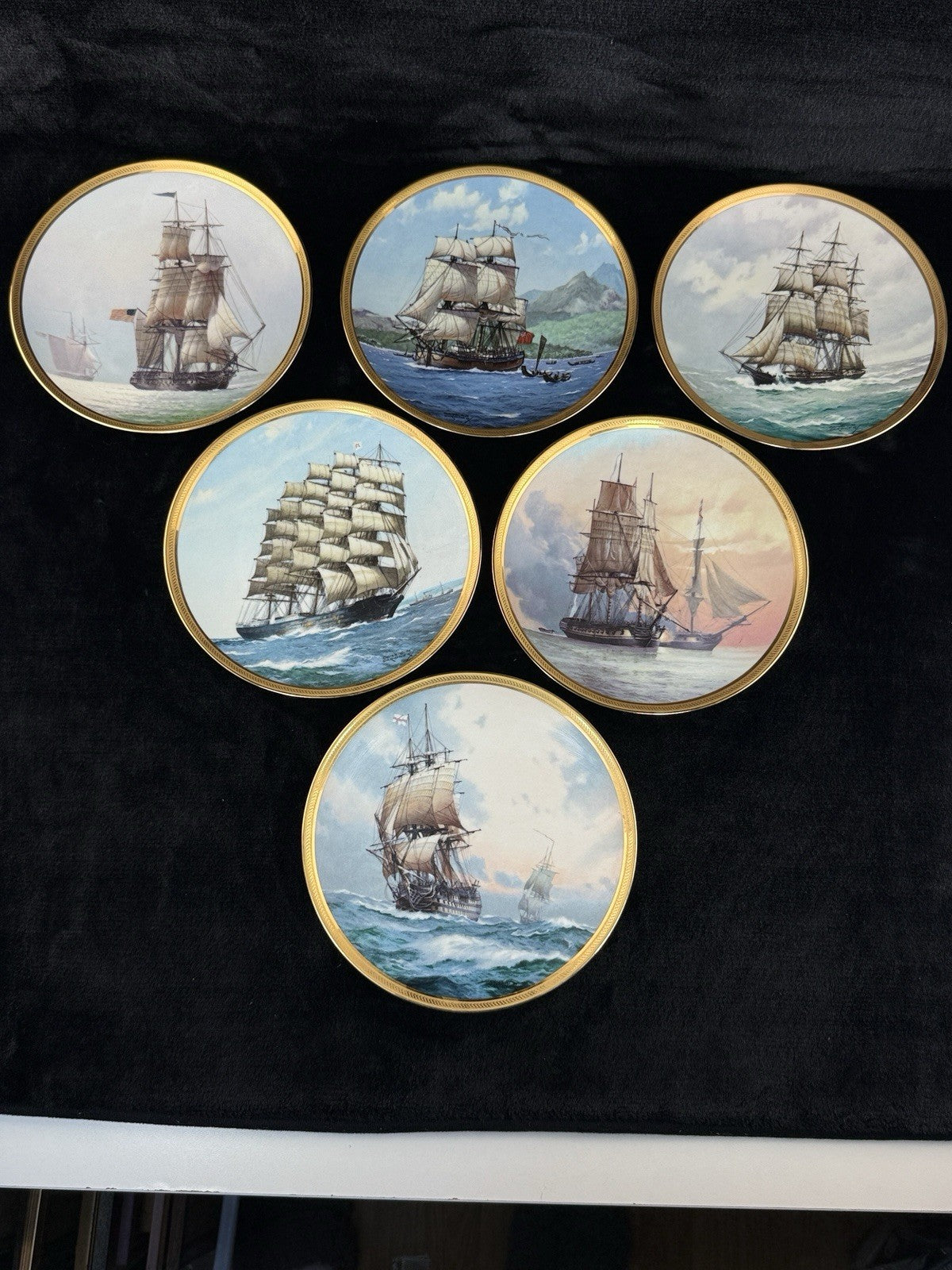 Franklin Mint Great Ships Set of 6 Plates Golden Age of Sail by Derek Gardner20