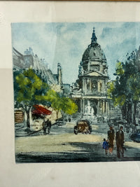 Thumbnail for Parisian Street Scene Watercolors -Etchings by 
