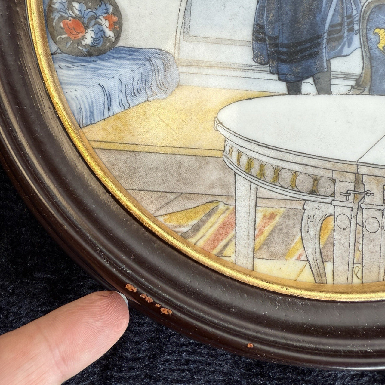Royal Copenhagen Carl Larsson Flowers on the Windowsill Framed Porcelain Plate7