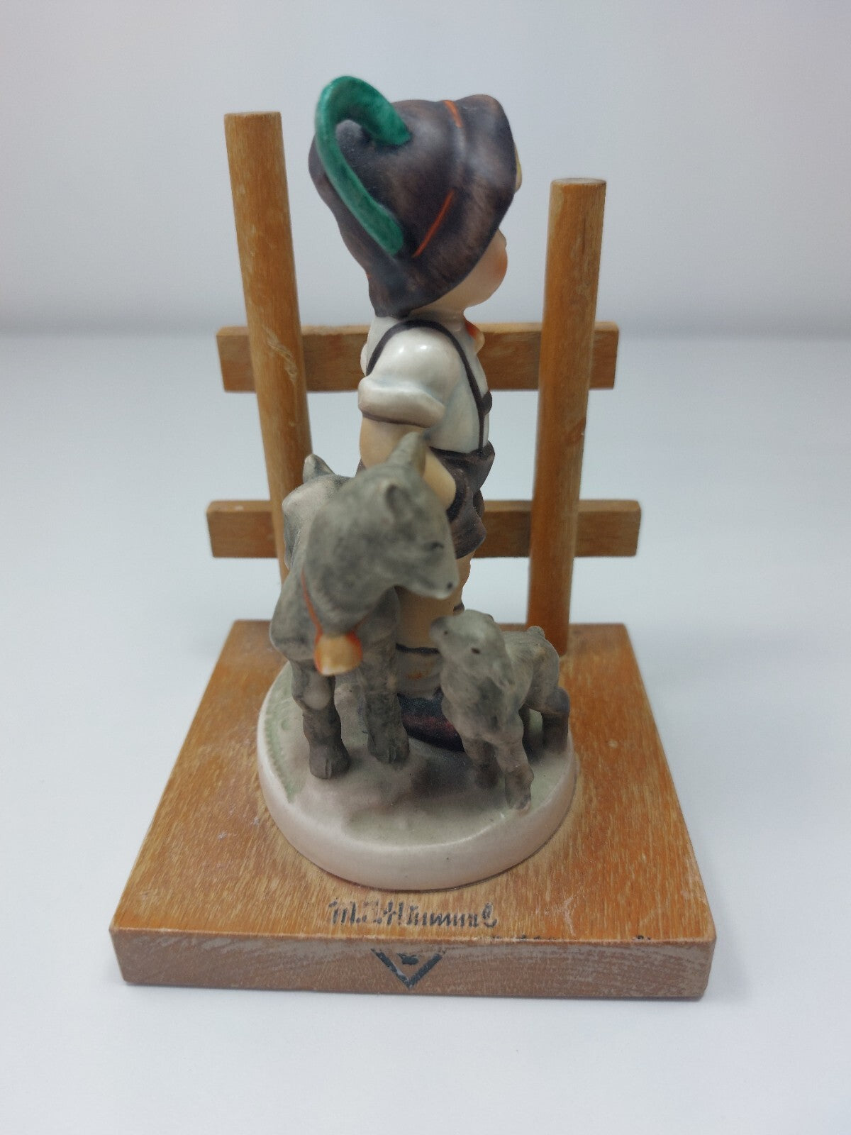 Goebel Hummel HUM 250 A&B Bookends Goat Herder & Feeding Time 1960s Figurine dec14