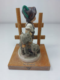 Thumbnail for Goebel Hummel HUM 250 A&B Bookends Goat Herder & Feeding Time 1960s Figurine dec14