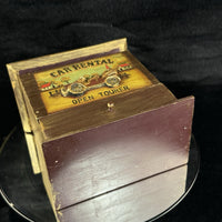 Thumbnail for Vintage Wooden Car Rental Open Tourer Trinket Box Drawer Chest Rustic Desk Box11