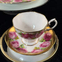 Thumbnail for Royal Albert Pink Rose tea set of 3 &serving plate England stunning 7p tea set 9