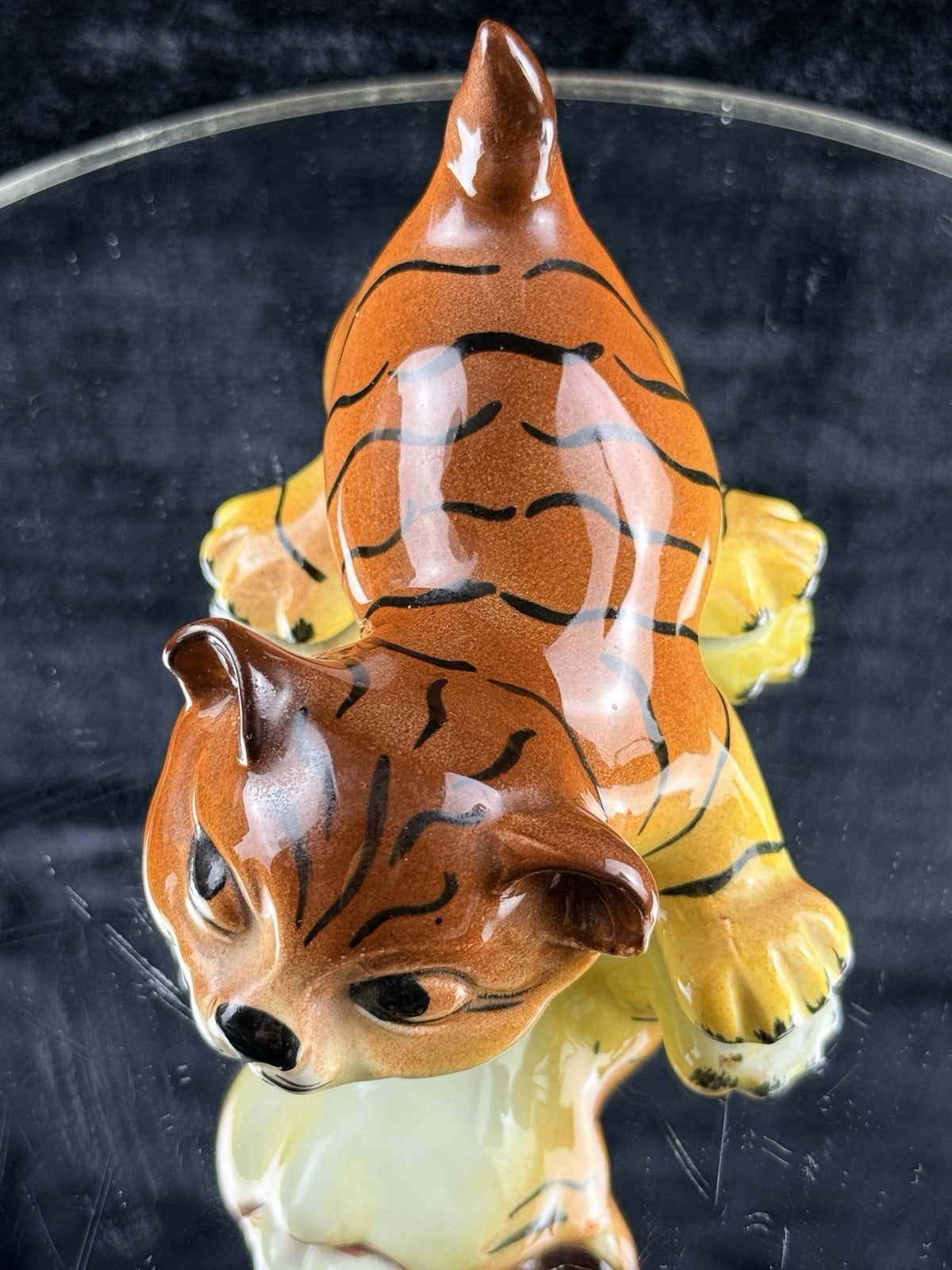 Melba Ware Ceramic Tiger Cub Figurine England 1950s Hand Painted Bookshelf Decor2