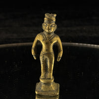 Thumbnail for Antique 1800s Brass Tribal Figurine India Folk Art Deity Statue Handmade de 2.5”0