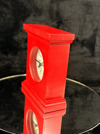 Thumbnail for Mayfair & Co Red Mantel Clock Quartz Roman Numerals Retro Shelf Clock 20cm Batte2