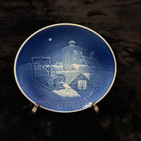 Thumbnail for Bing & Grøndahl 1977 Christmas Wall Plate Copenhagen Juleaften B&G Denmark 7