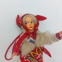 Thumbnail for Vintage European Eastern Folk Doll in Traditional Dress with Embroidered Details8