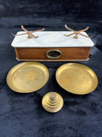 Thumbnail for Rare Antique Victorian Apothecary Balance Scale with Marble Base & Brass Weight22