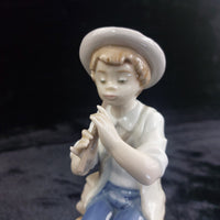 Thumbnail for NAO Lladro by 1987 Figurine Boy Flute & Dogs 7