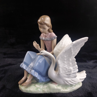 Thumbnail for NAO Lladro Girl with Swan Figurine 1986 7.5