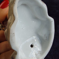 Thumbnail for German Porcelain Lady Figurine Holding Mask Flowered Dress Victorian Antique13