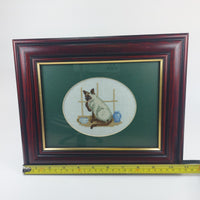 Thumbnail for Handstitched Siamese Cat Cross Stitch Picture -Beautifully Framed Needlework Art3