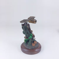 Thumbnail for Merlin Collection Owl Figurine on Tree Decorative Stump Collectible Statue Art d20
