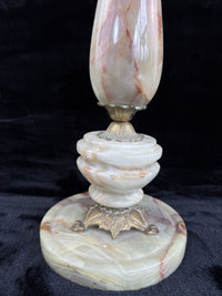 Thumbnail for Art Deco Green Onyx Marble Brass Pedestal Ashtray Stand Tobacciana home decor10