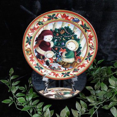 Collector Plate Princess House 2000 tree with Frosty Friends Boxed xmas decor1
