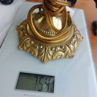 Thumbnail for Stunning Italian Porcelain gold brass Floral Table Lamp antique Decor 17