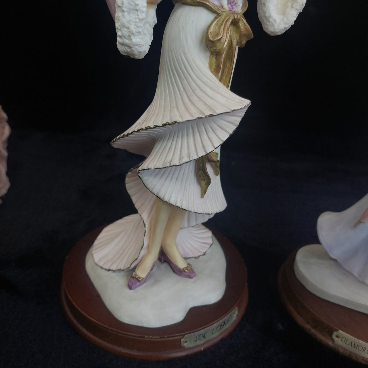 Good Albert Price Flapper Figurines 1991 In Vogue Glamorous Night Resin Set 12"4