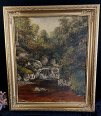 Thumbnail for Andrew Welch oil RCA painting gold Framed Welsh Landscape 29