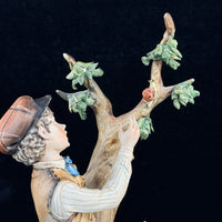 Thumbnail for Capodimonte Volta Boy with Tree Figurine Hand Painted Italian Porcelain See Pics6