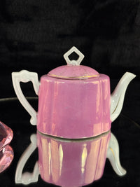 Thumbnail for Clear & Pink Collectibles Lot - Miniature Souvenir Teapot & Crystal Diamond Rare4