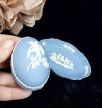 Thumbnail for Wedgwood Jasperware Blue – Lidded Trinket Dish & Box Design Cherub Collectable7