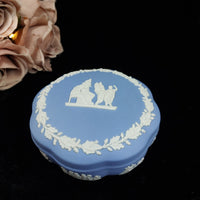 Thumbnail for Wedgwood Blue Jasperware Trinket Box – Vintage -  Classical Design - England3