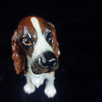 Thumbnail for Goebel Spaniel Dog Figurine Porcelain Germany Brown White 9