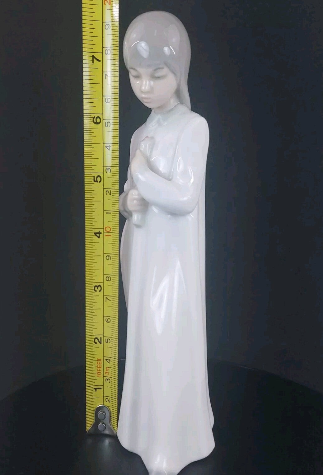 Zaphir Young Holding Girl Candle white Figurine Porcelain Collectable vintage4