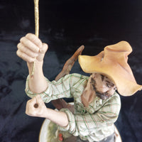 Thumbnail for Ades Fisherman Signed Capodimonte Porcelain Figurine 17