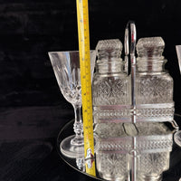 Thumbnail for Vintage Cut Crystal Glassware & Spice Jar Set Elegant Tableware 5 Glasses & Jar15