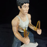 Thumbnail for KLF Arts Martial Figurine Bruce Lee Style 9” Nunchucks Vintage Look Display.9