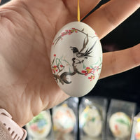 Thumbnail for Boxed Easter Hand Painted Real Egg Shell Ornaments  Chinese Bird Floral  Set of 4