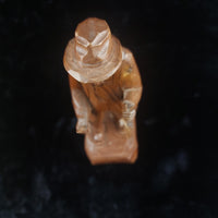 Thumbnail for Wooden Vintage SculptureFisherman -Folk Art - Jocelyn Caron - Chipped Hand9