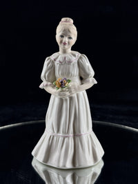 Thumbnail for Coalport The Bridesmaid Bone China Figurine Hand Decorated England 6in0