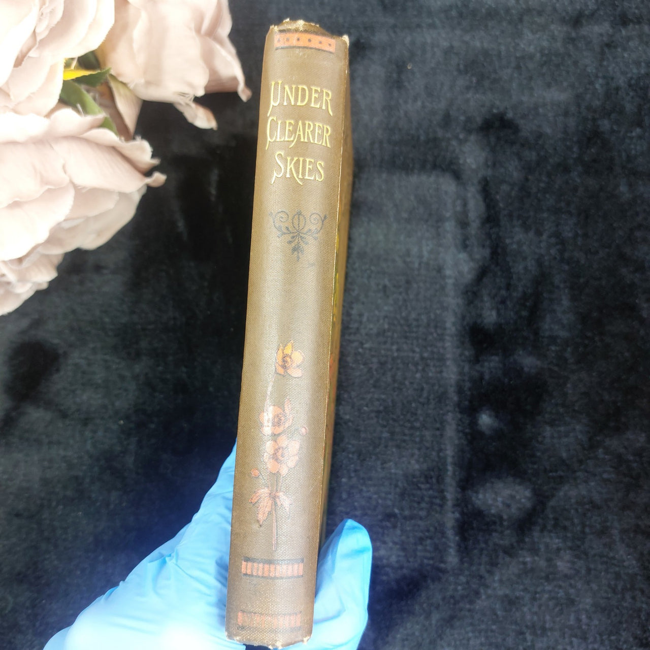 Marchant Under Clearer Skies Book Good Floral Cover Girl's Fiction Rare Antique 2