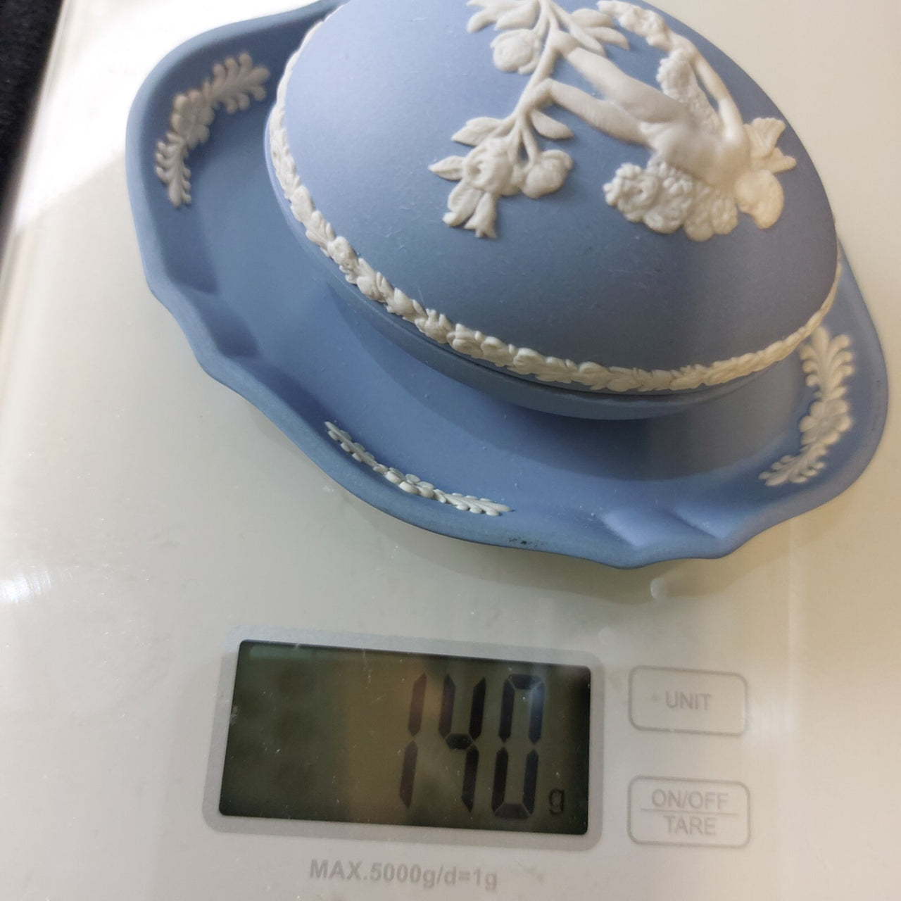 Wedgwood Jasperware Blue – Lidded Trinket Dish & Box Design Cherub Collectable16