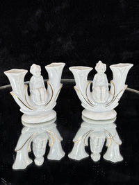 Thumbnail for Vintage Mid-Century Figurine Porcelain Set - Dancer with Two Candle Holders15