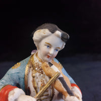 Thumbnail for Antique Figurine Porcelain Violinist Rococo Style 5.5