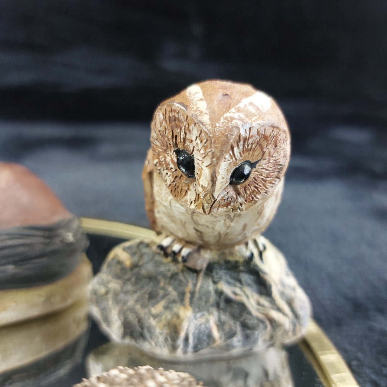 M Leadbetter Cornwall Figurines 1978â80 Set of 4 Owl Hedgehog Rabbit Horse rar2