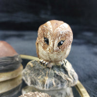 Thumbnail for M Leadbetter Cornwall Figurines 1978â80 Set of 4 Owl Hedgehog Rabbit Horse rar2