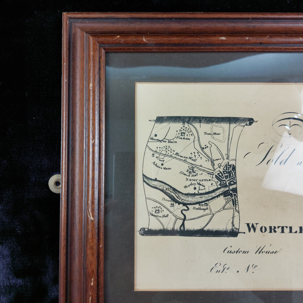 Antique 1800's Wortley Main Coals Shipping Document Artifact Framed Historical9