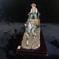 Thumbnail for Large signed Juliana Collection 2000 Horse Carriage Figurine size see Handmade13