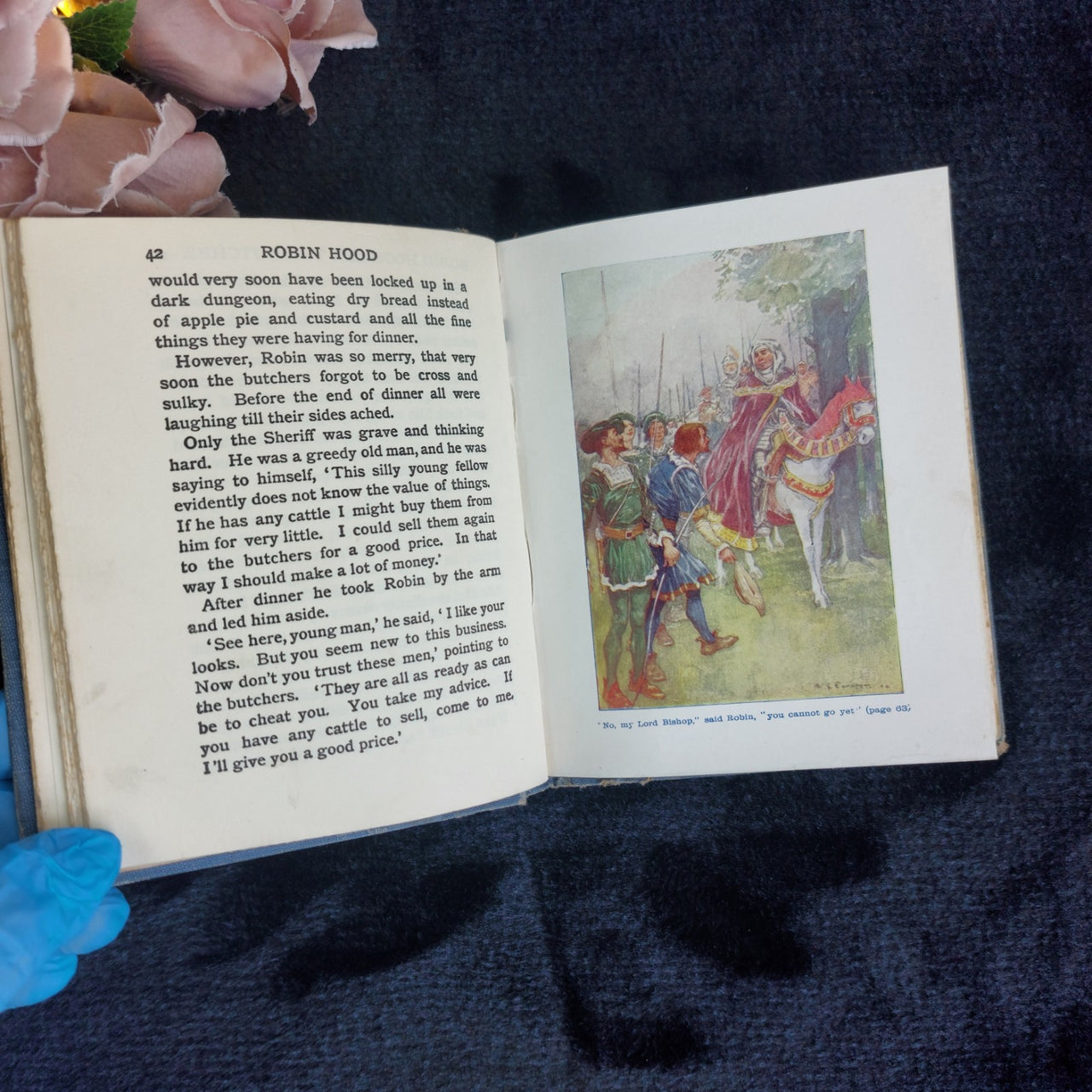 Robin Hood 1930s H.E. Marshall  Illustrated A.S. Forrest Told to the Children HB6
