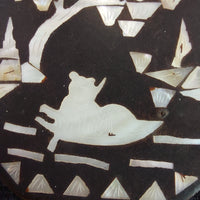 Thumbnail for Antique Chinese Black Lacquer Trinket Box Octagonal with Mother of Pearl Inlay6