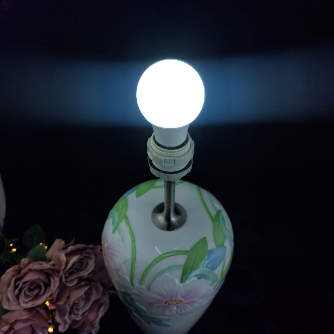Royal Copenhagen Table Lamp DEAUVILLE 19" Denmark Porcelain Floral collectable12